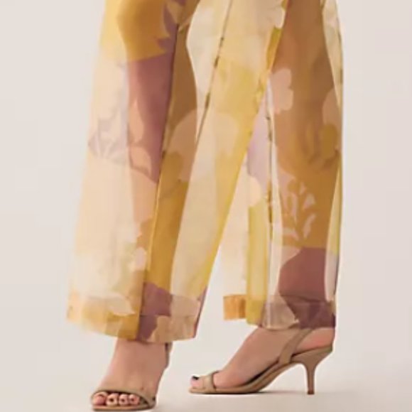 Brand New PANKAJ & NIDHI PRINTED SHEER PANTS - Picture 10 of 16